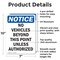 Signmission No Vehicles Beyond This Point OSHA Notice Sign, Aluminum, 7in W x 10in L, 2PK OS-2PACK-NS-A-710-V-15028 - alternate 2